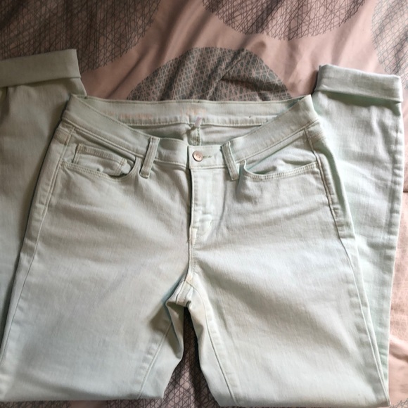 Ann Taylor loft super skinny 27/4 mint green capri - Picture 2 of 4